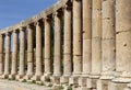 Forum (Oval Plaza) in Gerasa (Jerash), Jordan.