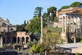 Forum Romanum, view of the ruins of several important ancient buildings, Rome, Italy