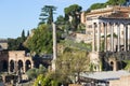 Forum Romanum, view of the ruins of several important ancient  buildings, Rome, Italy Royalty Free Stock Photo