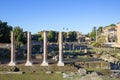 Forum Romanum, view of the ruins of several important ancient buildings, Temple of Peace also known as the Forum of Vespasian,