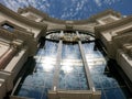 The Forum Shops sign and blue sky