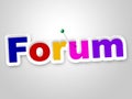 Forum Sign Means Group Website And Chat