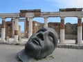 The Forum with statues in Pompeii, Italy