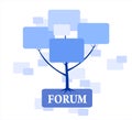 Forum Tree in blue color