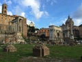 Forum was the center of day-to-day life in Rome Royalty Free Stock Photo