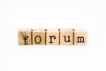 Forum wording, education and business concept
