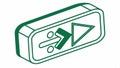 Forward arrow button vector, next step icon, navigation and interface element vector design Generative AI Royalty Free Stock Photo