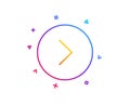 Forward arrow line icon. Next Arrowhead. Vector Royalty Free Stock Photo