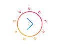 Forward arrow line icon. Next Arrowhead. Vector Royalty Free Stock Photo