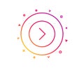 Forward arrow line icon. Next Arrowhead. Vector Royalty Free Stock Photo