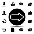 Forward and back or undo in circle, arrow icon. Simple glyph vector element of web, minimalistic icons set for UI and UX, website Royalty Free Stock Photo