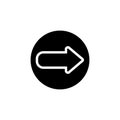 Forward and back or undo icon in circle, arrow icon. Simple glyph, flat vector of Web icons for UI and UX, website or mobile Royalty Free Stock Photo