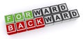 Forward backward word blocks Royalty Free Stock Photo