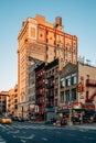 The Forward Building and East Broadway, in the Lower East Side of Manhattan, New York City
