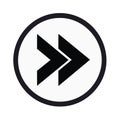 Forward Direction Arrow Symbol Circle Vector Graphic Multimedia Player Interface Royalty Free Stock Photo