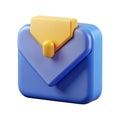 Forward Email 3D Icon for Quick and Efficient Message Sharing in Digital Communication with a Modern Design