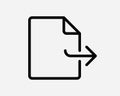 Forward File Document Icon Arrow Share Send Next Page Archive Reply Navigation Response Respond Shape Sign Symbol EPS Vector