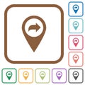 Forward GPS map location simple icons