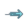 Color illustration icon for Forward, forth and farther Royalty Free Stock Photo