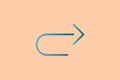 Forward icon. icon related to UI elements. suitable for web site, app, user interfaces,element, printable etc. line icon style. Royalty Free Stock Photo