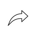 Forward icon Simple thin outline