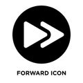 Forward icon vector isolated on white background, logo concept o Royalty Free Stock Photo