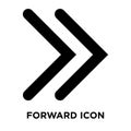 Forward icon vector isolated on white background, logo concept o Royalty Free Stock Photo