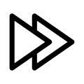 Forward Line Style vector icon which can easily modify or edit Royalty Free Stock Photo
