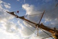 Forward mast of the sailing ship Royalty Free Stock Photo