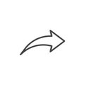 Forward, next arrow line icon