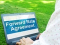 Forward Rate Agreement FRA is shown on the conceptual business photo