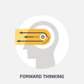 Forward thinking icon concept