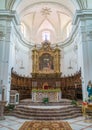 Indoor sight in Forza d`AgrÃÆÃÂ² Cathedral, Province of Messina, Sicily, southern Italy.