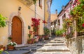 Scenic view in Forza d`AgrÃÂ², picturesque town in the Province of Messina, Sicily, southern Italy. Royalty Free Stock Photo