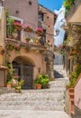 Scenic view in Forza d`AgrÃÂ², picturesque town in the Province of Messina, Sicily, southern Italy. Royalty Free Stock Photo