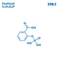 The illustrations molecular structure of fosfosal