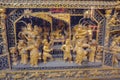 Chinese Golden Art work about chinese heaven in Foshan Ancestral Temple or `Zumiao ` in chinese name.Foshan city china