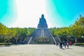 Great Guanyin buddha or `Goddess of Mercy ` statue on top of Xiqiao mountain.Foshan city China Royalty Free Stock Photo