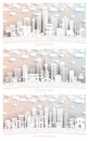 Foshan, Chongqing and Chengdu China City Skyline Set
