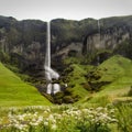 Foss-a-Sidu waterfall Royalty Free Stock Photo