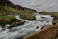 Fossalar river waterfall near Vatnajokull national park