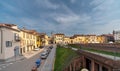 cityscape of Castle Square in Fossano, Italy Royalty Free Stock Photo