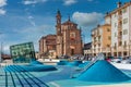 Fossano, Cuneo, Italy piazza Vittorio Veneto Royalty Free Stock Photo