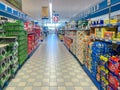 Shelves food in italian supermarket