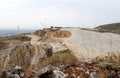 Fossil bed of Pedreira do Galinha, Portugal Royalty Free Stock Photo