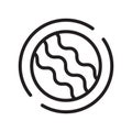 Fossil icon vector isolated on white background, Fossil sign , line symbol or linear element design in outline style Royalty Free Stock Photo