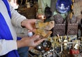 Fossil in souk of Erfoud,Morocco Royalty Free Stock Photo