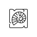 Fossilized ammonite icon