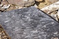 Fossils captured in marble, Erfoud, Morocco Royalty Free Stock Photo