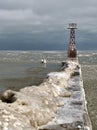 Foster Avenue Breakwater Light 2 Royalty Free Stock Photo